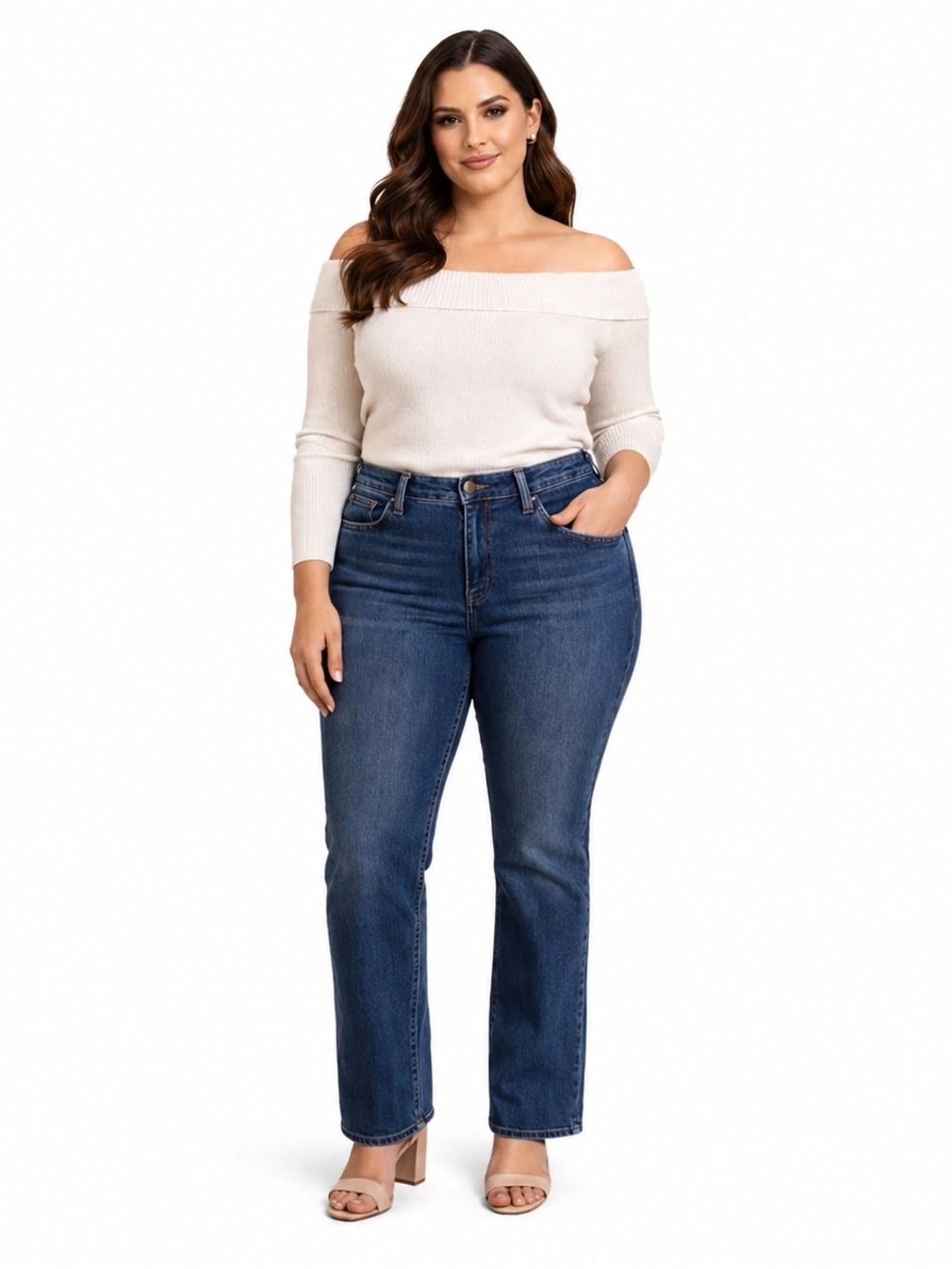 Lee Medium Blue Straight Leg Jeans 18 Long